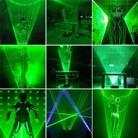 Free Shipping 3W PC Controlled SD Card Green LaserMan Projector