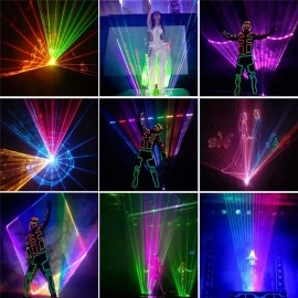 Free shipping 15W Full Color ILDA Laserman dancing Projector