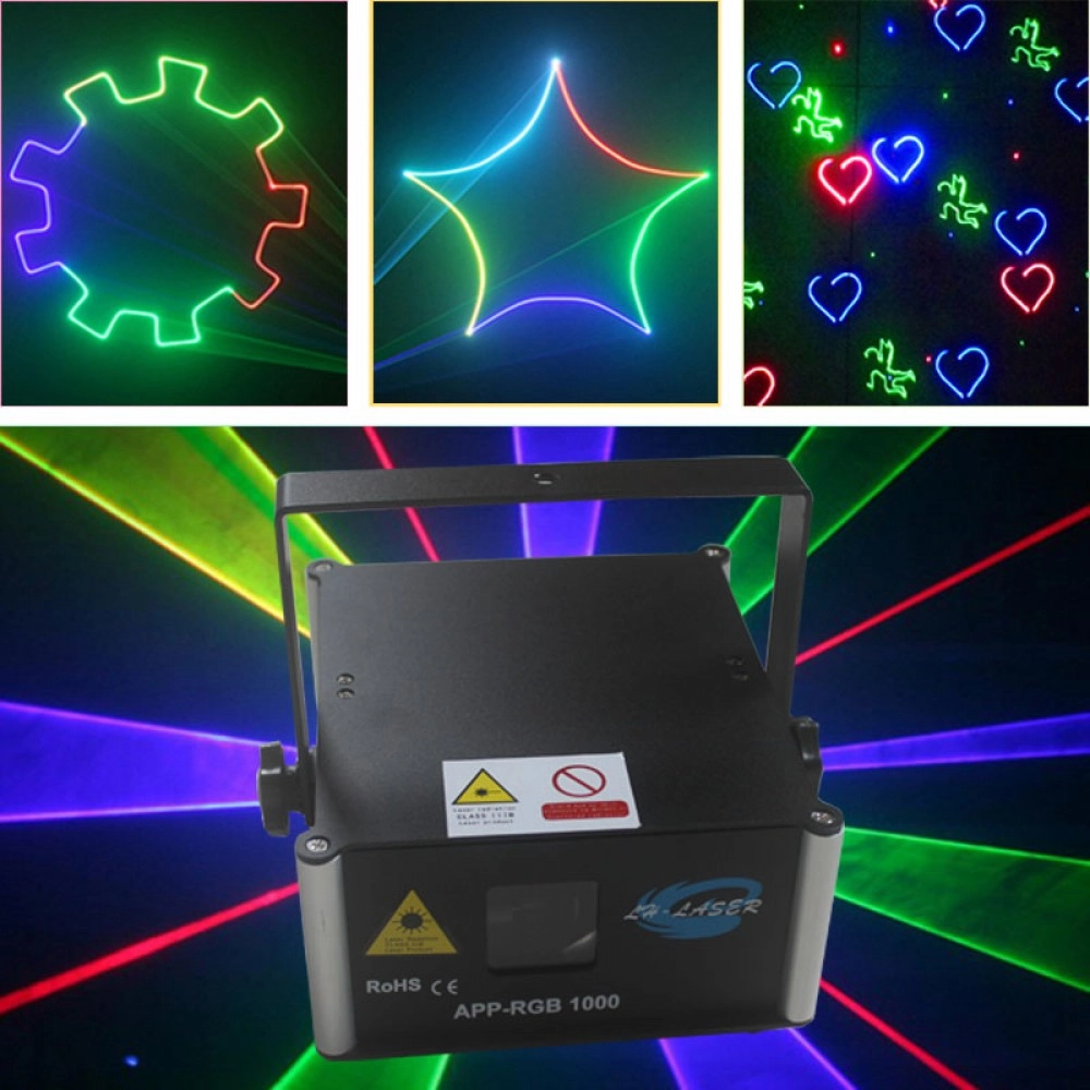 Free Shipping 1000MW Andriod APP RGB Laser Stage Lighting