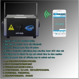 Free Shipping 1000MW Andriod APP RGB Laser Stage Lighting