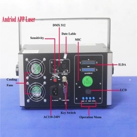 Free Shipping 2W Andriod Bluetooth Pattern RGB Animation Laser 