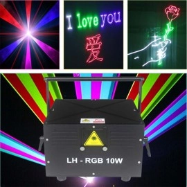 Free Shipping  5-10 Watts DMX512+ILDA SD Card RGB Animation Laser