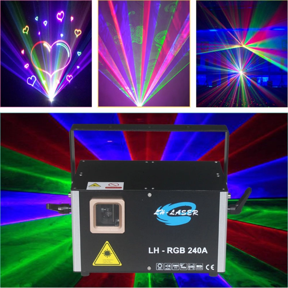 Free Shipping 2W Network RJ45 SD Card RGB Laser Disco Lighting