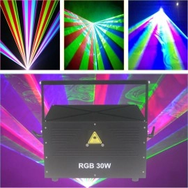 Free Shipping Big Power 30W-50W Full Color ILDA RGB Disco Laser