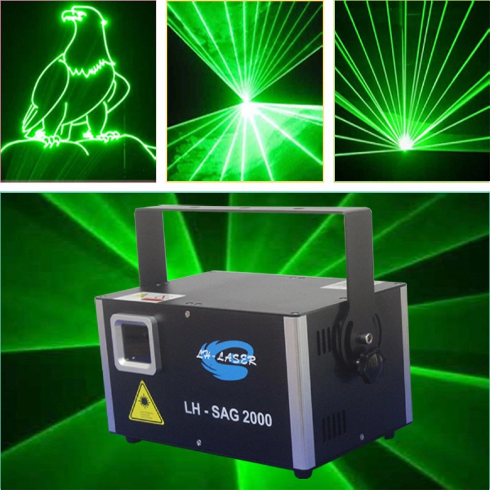 Free Shipping 2W Single Green Animation Laser Light